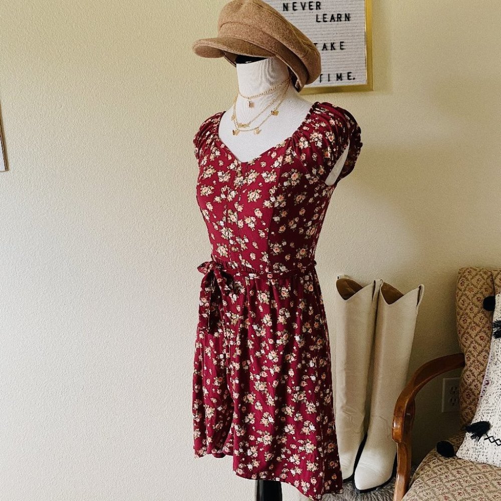 Xhiliration Floral Cottage core dress XS